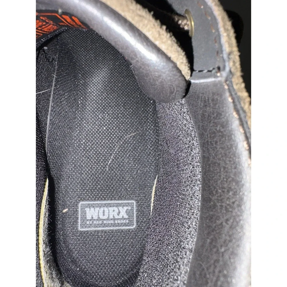 Worx Red Wing Women's 10 Khaki Green Leather Work Chelsea Boots